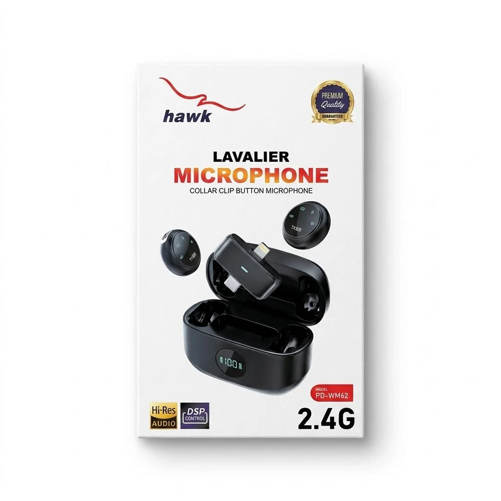 HAWK PD-WM62 Pro 2-in-1 Wireless Mic Type-C & Lightning ENC