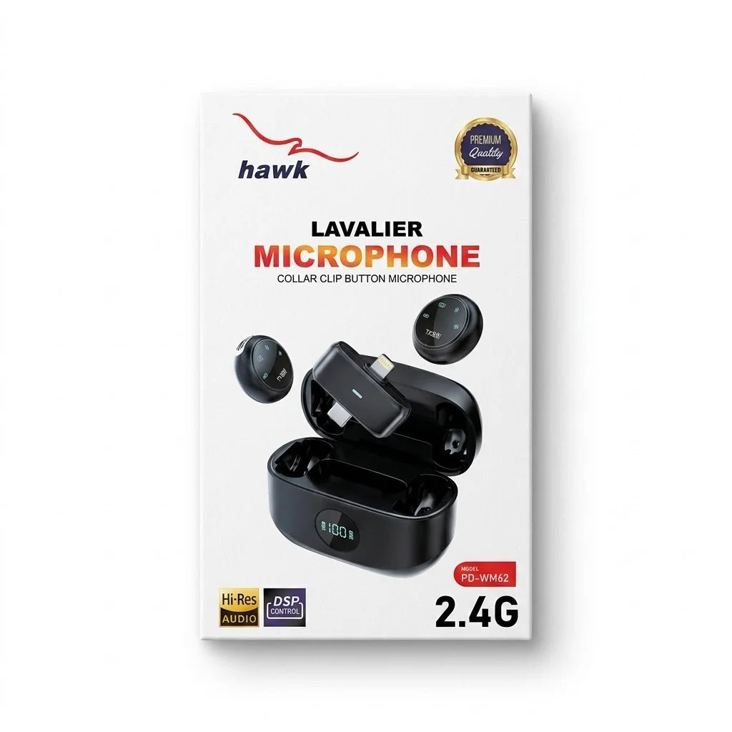HAWK PD-WM62 Pro 2-in-1 Wireless Mic Type-C & Lightning ENC