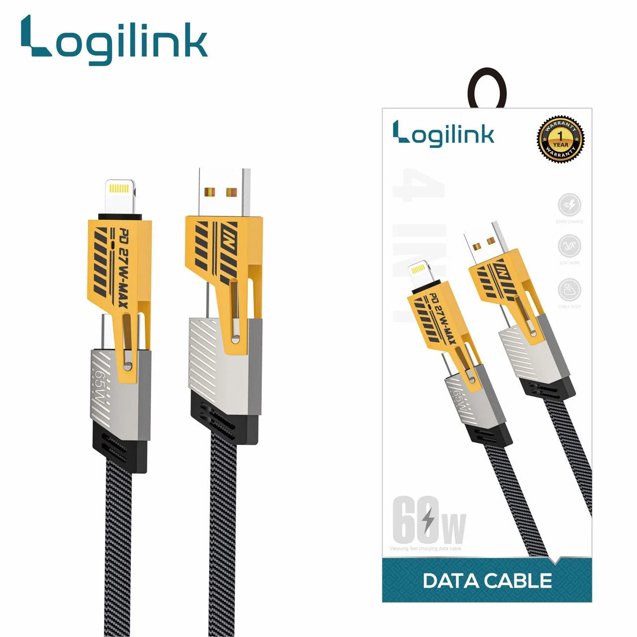 4 In 1 Multi Usb Pd Charging Cable