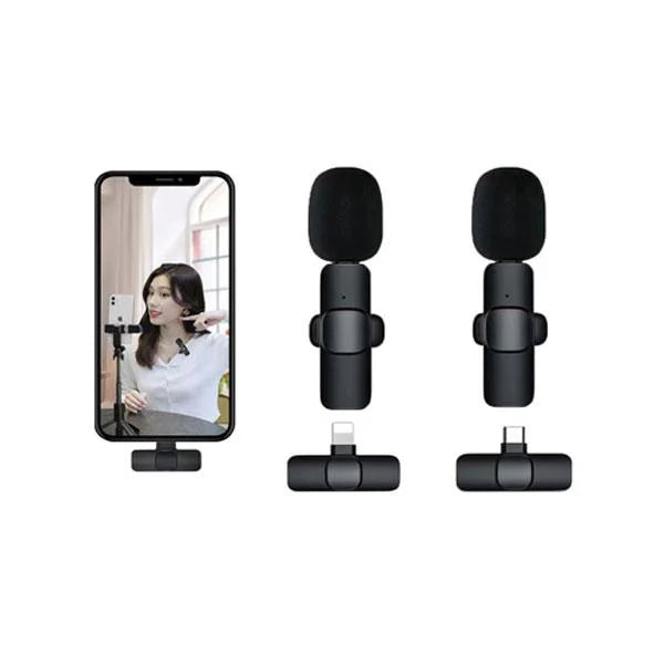 K11 2-in-1 Wireless Collar Microphone for iPhone & Android
