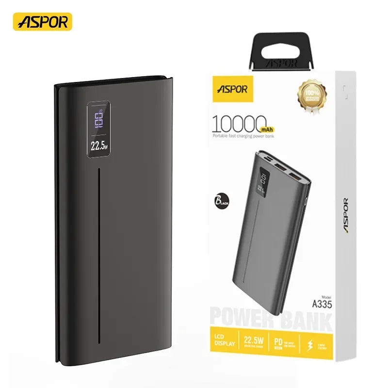 Aspor 10000mAh 22.5W ⚡Charging Power Bank