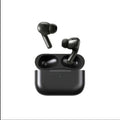 Black wireless earbuds with charging case, sleek design for music and calls
