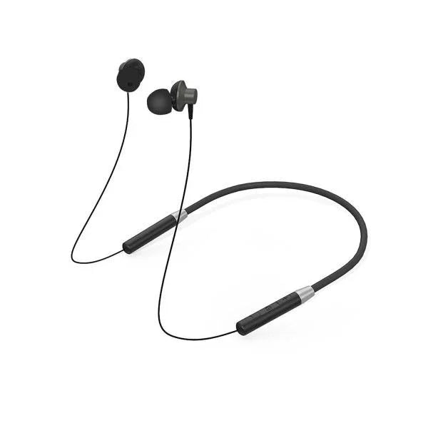 Wireless neckband earbuds with sleek black design for active use