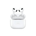 White wireless earbuds with charging case, sleek design for music and calls