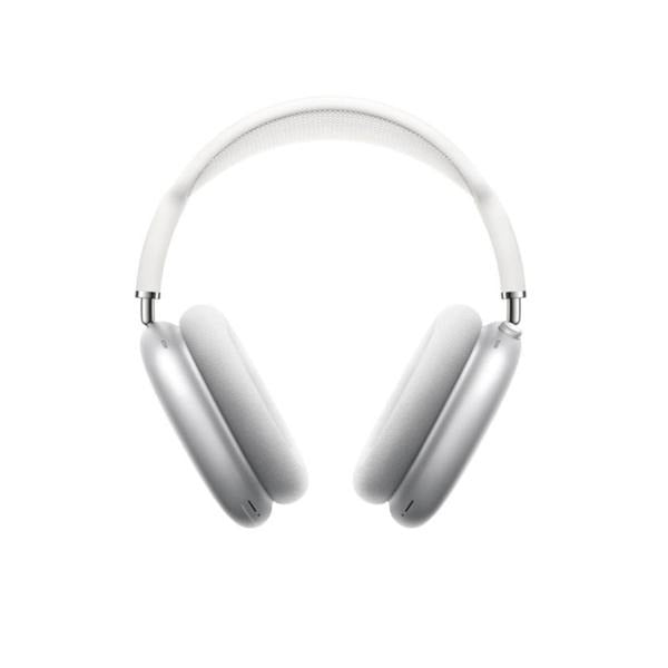 White over-ear wireless headphones with sleek design and cushioned ear cups