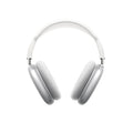 White over-ear wireless headphones with sleek design and cushioned ear cups