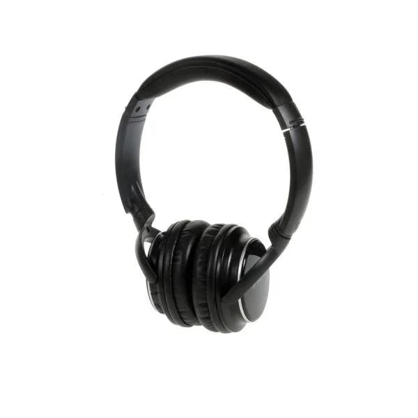 Black over-ear wireless headphones with padded headband and ear cups for comfortable listening