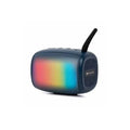 Portable Bluetooth speaker with colorful LED lights and built-in microphone for wireless music playback
