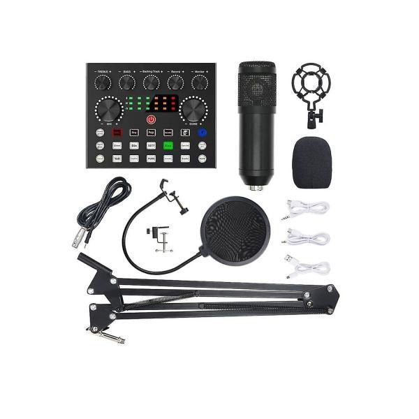 V10 BM-800 Podcast Condenser Mic Set with Sound Card