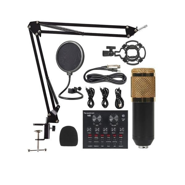 V8 BM-800 Podcast Condenser Mic Set with Sound Card