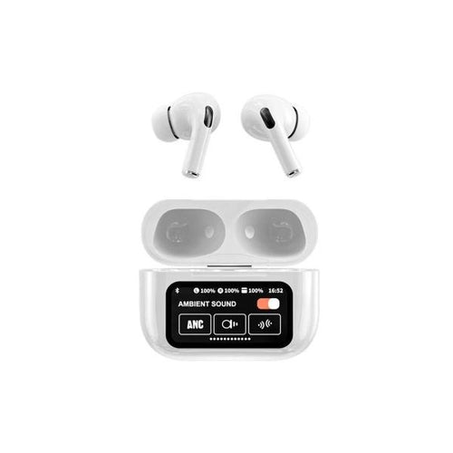 A9 PRO APP ANC/ENC DISPLAY TOUCH CONTROL BT 5.4 Wireless EARBUDS WITH ZWSVIBE APP BLACK